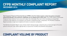 CFPB Complaint Report December 2017